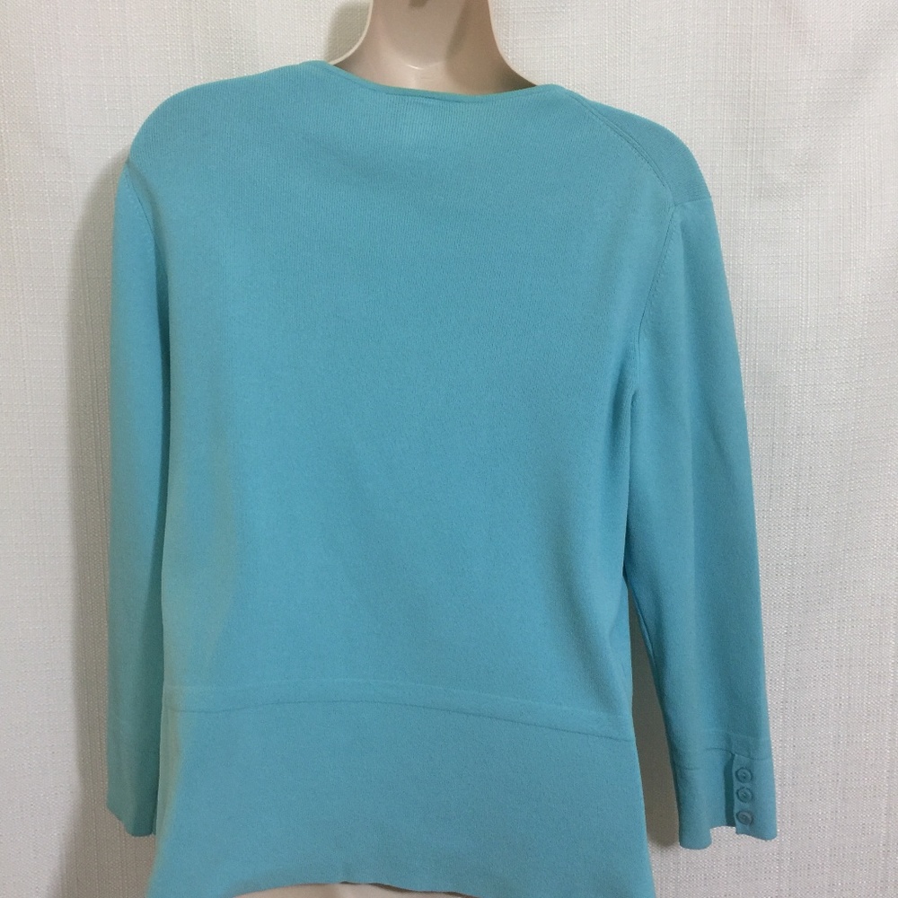 Talbots Sweater Size Small Blue Cardigan - Picture 5 of 7